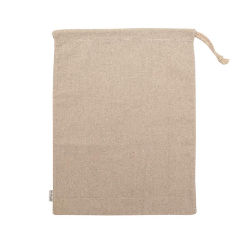 Augbunny CottonLinen Blend 14 by 1712inch Muslin Produce Bags with Drawstring 6Pack